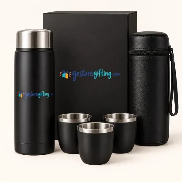 Executive Flask & Cups Set with your logo