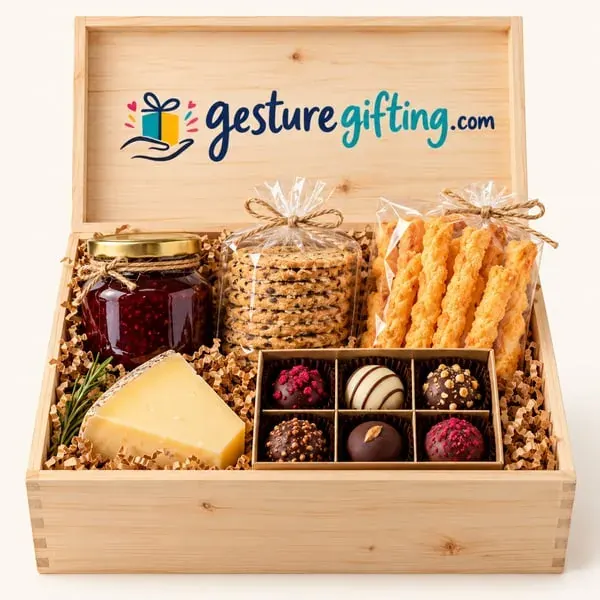 Premium Gourmet Wooden Crate with your logo
